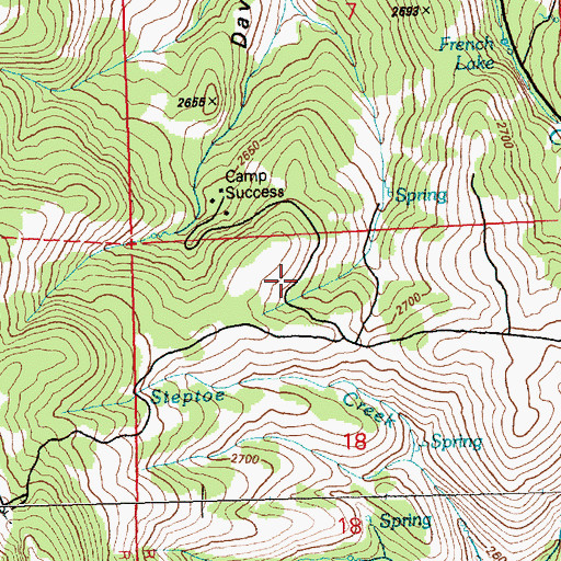 Topographic Map of Success Summit, NV