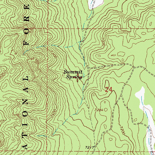 Topographic Map of Summit Spring, NV