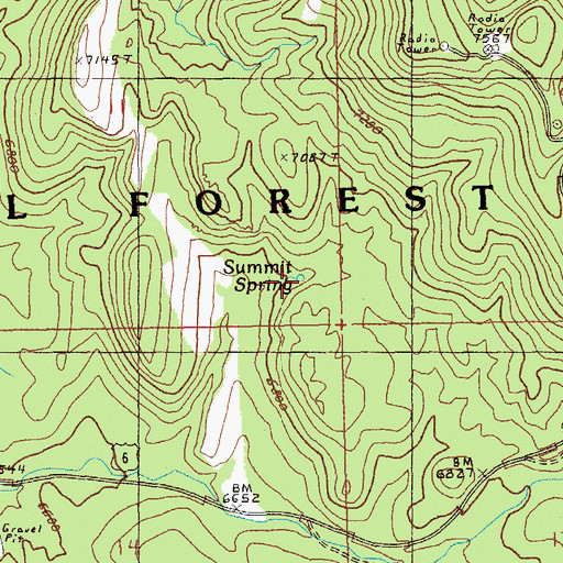 Topographic Map of Summit Spring, NV