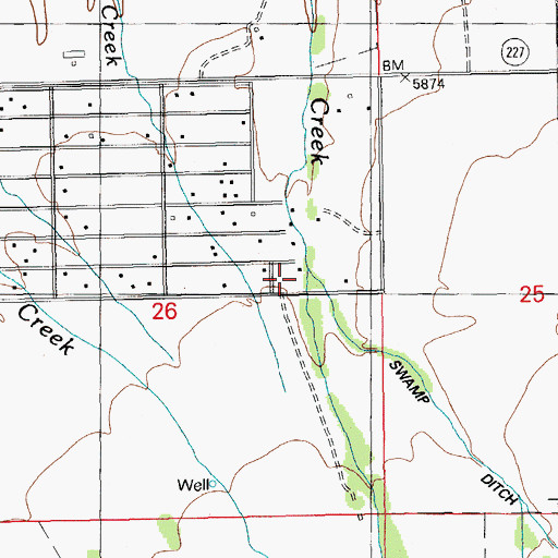 Topographic Map of Swamp Ditch, NV
