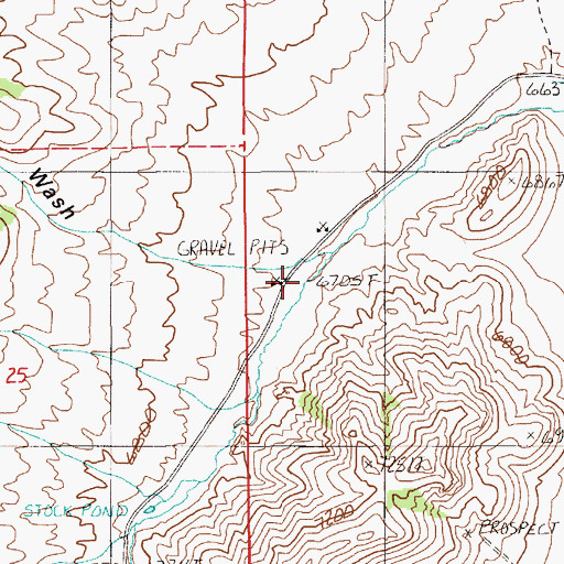 Topographic Map of Sweeney Wash, NV