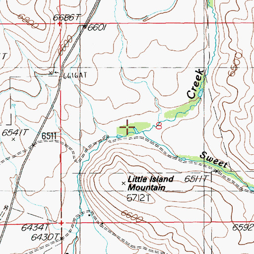 Topographic Map of Sweet Creek, NV