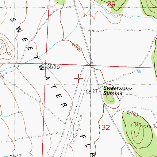 Topographic Map of Sweetwater Summit, NV