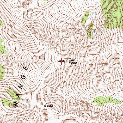 Topographic Map of Taft Peak, NV