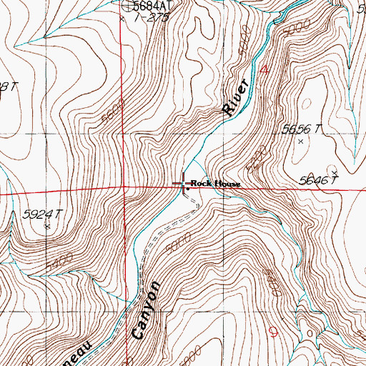Topographic Map of Taylor Creek, NV