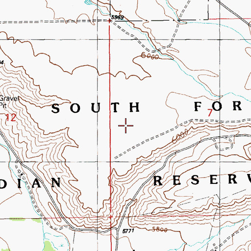 Topographic Map of South Fork Reservation, NV