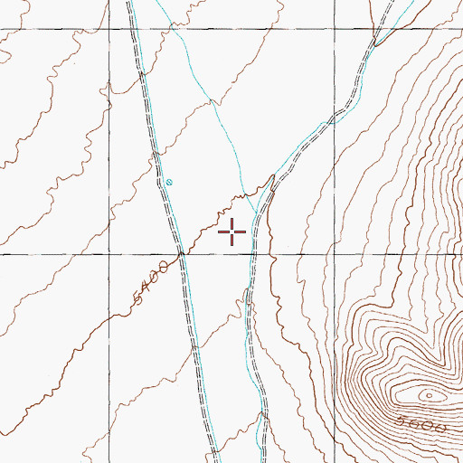 Topographic Map of Teaspoon Wash, NV