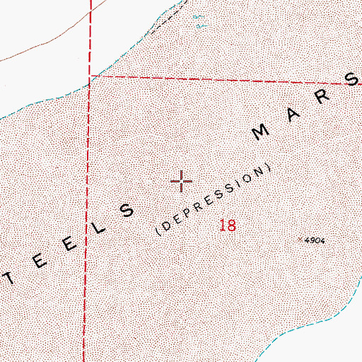 Topographic Map of Teels Marsh, NV
