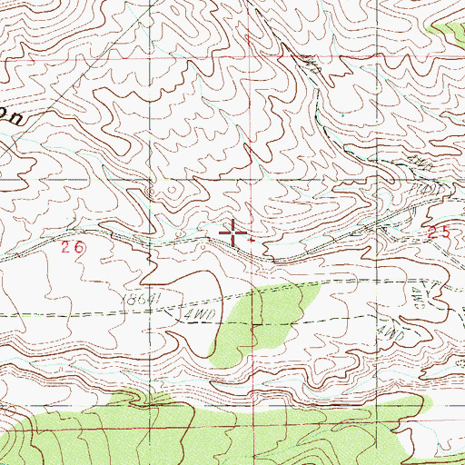 Topographic Map of Telephone Canyon, NV