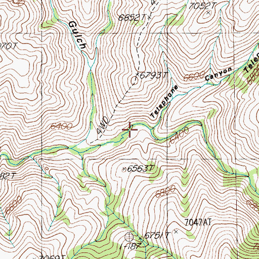 Topographic Map of Telephone Canyon, NV