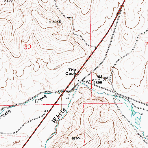 Topographic Map of The Cove, NV