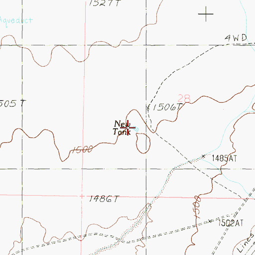 Topographic Map of New Tank, AZ