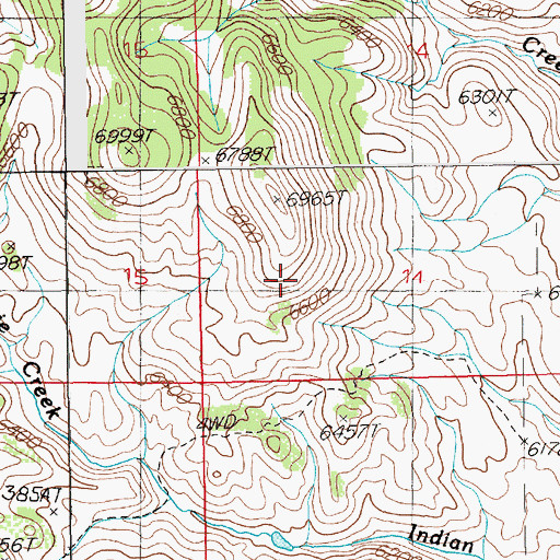 Topographic Map of The Mahoganies, NV