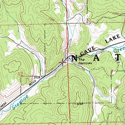 Topographic Map of The Narrows, NV
