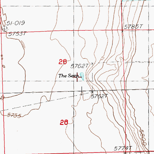 Topographic Map of The Seep, NV
