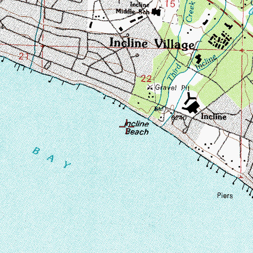 Topographic Map of Third Creek, NV