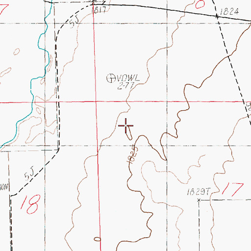 Topographic Map of Third Creek, NV