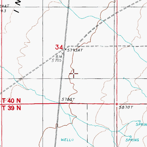 Topographic Map of Thomas Jose Canyon, NV