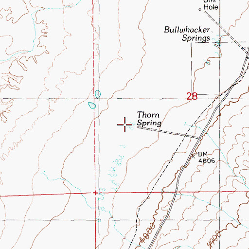 Topographic Map of Thorn Spring, NV