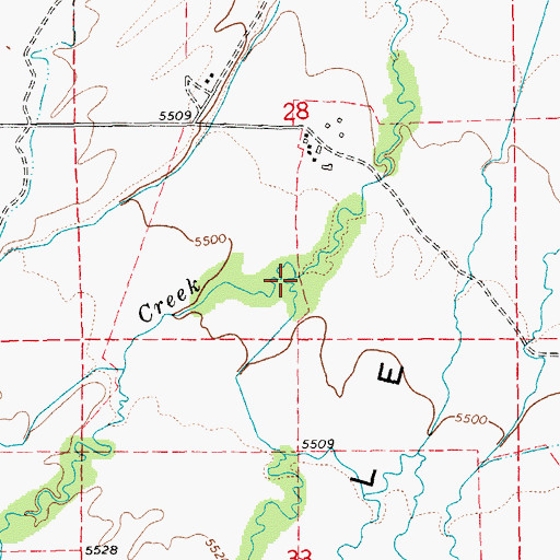 Topographic Map of Thorpe Creek, NV