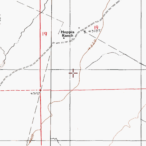 Topographic Map of Threemile Creek, NV