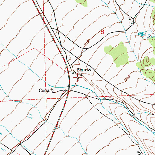 Topographic Map of Timber Creek, NV