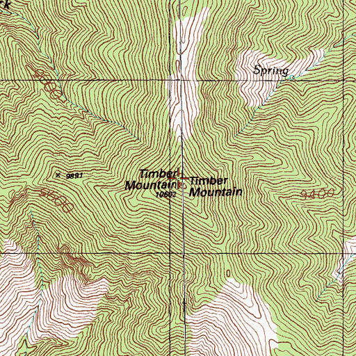 Topographic Map of Timber Mountain, NV
