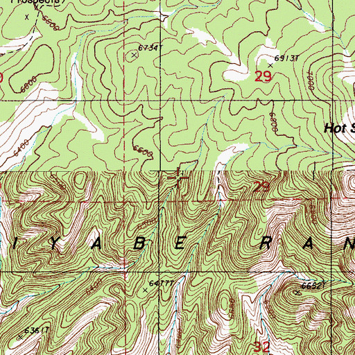 Topographic Map of Toiyabe Range, NV