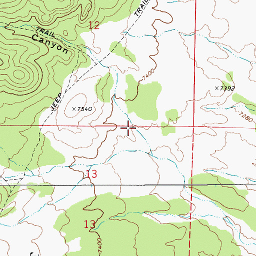Topographic Map of Toll Canyon, NV