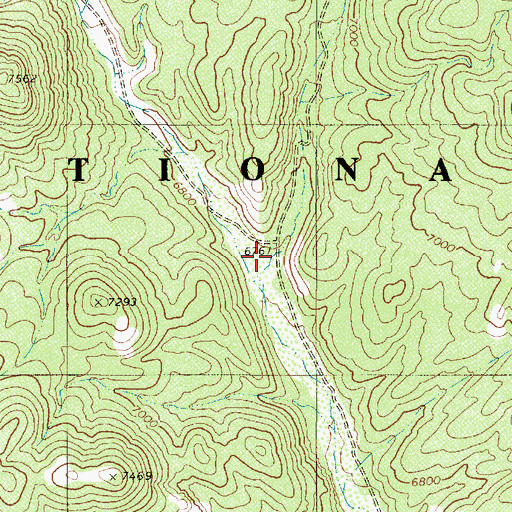 Topographic Map of Toms Canyon, NV