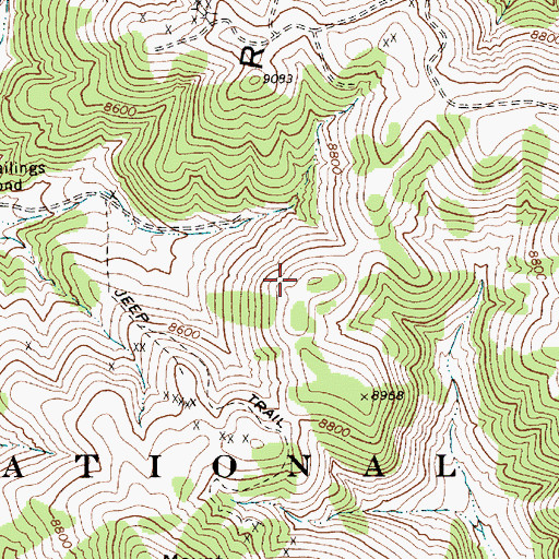 Topographic Map of Toquima Range, NV