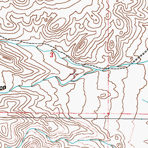 Topographic Map of Trail Canyon, NV