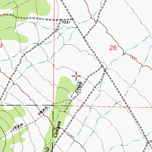 Topographic Map of Trail Canyon Creek, NV