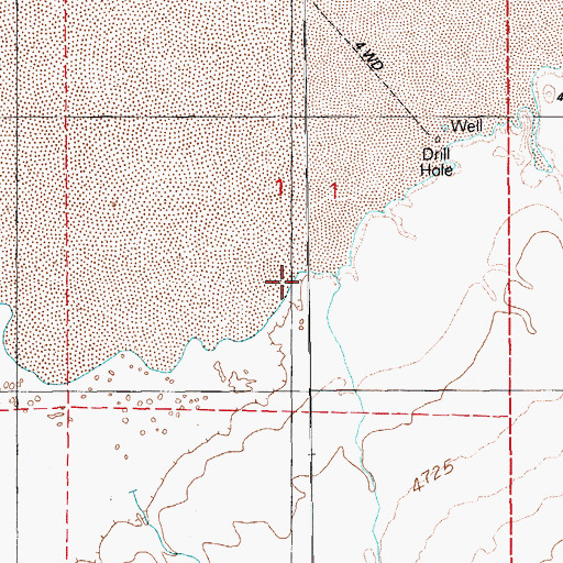 Topographic Map of Troy Creek, NV