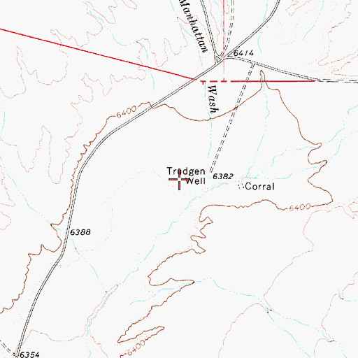 Topographic Map of Trudgen Well, NV