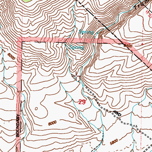 Topographic Map of Truman Canyon, NV