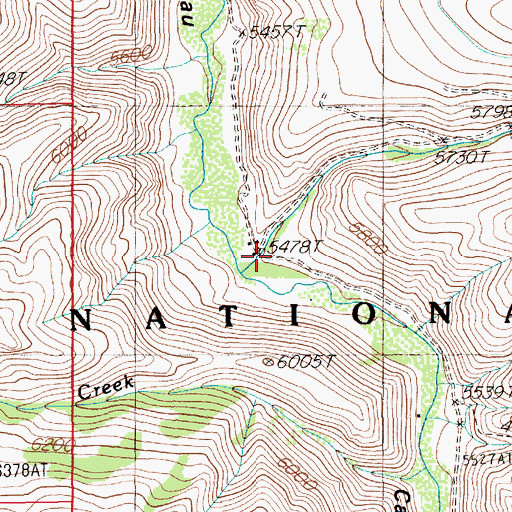 Topographic Map of Tucker Ranch, NV