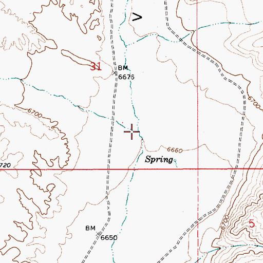 Topographic Map of Tulle Creek, NV