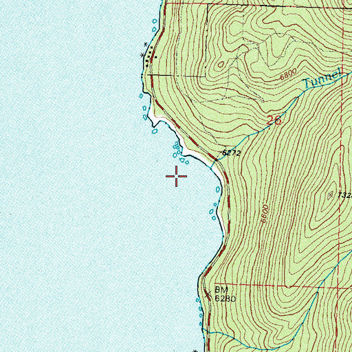 Topographic Map of Tunnel Creek, NV
