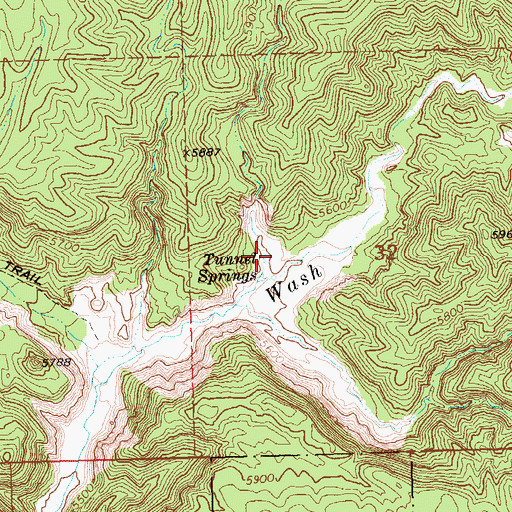 Topographic Map of Tunnel Springs, NV