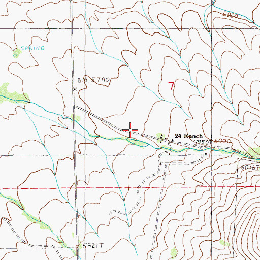 Topographic Map of Twentyfour Ranch, NV