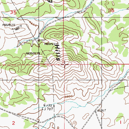 Topographic Map of Twin Spring Hills, NV