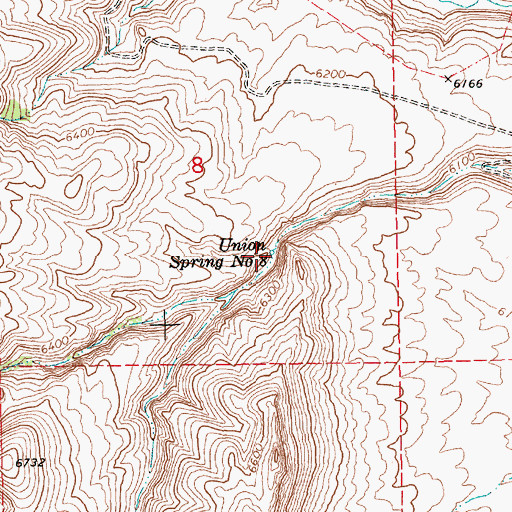 Topographic Map of Union Spring Number Eight, NV