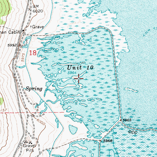 Topographic Map of Ruby Lake Unit Ten, NV