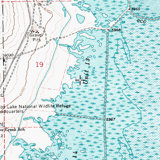 Topographic Map of Ruby Lake Unit Thirteen, NV
