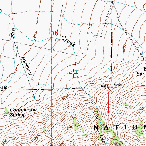 Topographic Map of V Canyon, NV
