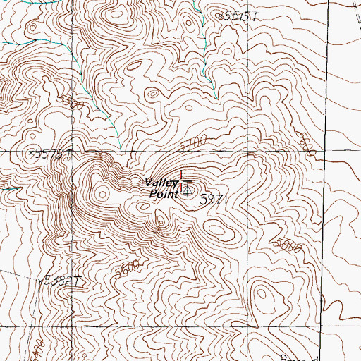 Topographic Map of Valley Point, NV