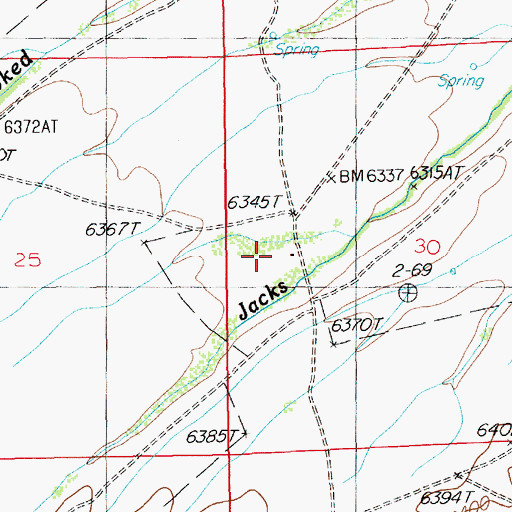 Topographic Map of Vega Ranch, NV