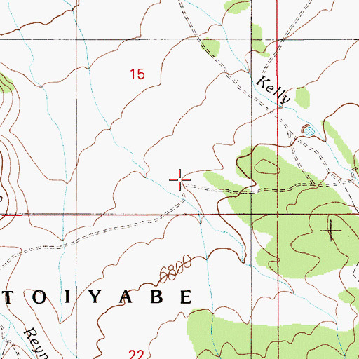 Topographic Map of Vias Ranch (historical), NV