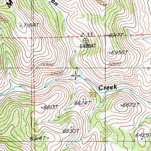 Topographic Map of Vincenti Canyon, NV